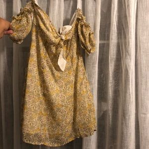 Floral strapless dress